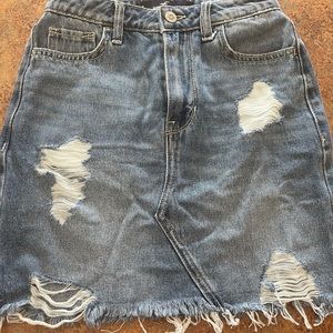 Hollister ultra high rise denim skirt